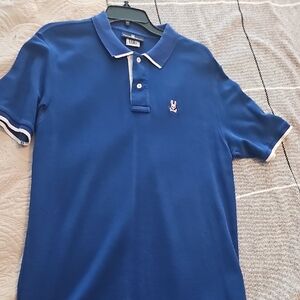 Psycho Bunny Blue Polo Shirt Classic Design